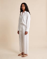Women's Pure Cotton Crinkle Co-ord Set – Off-White